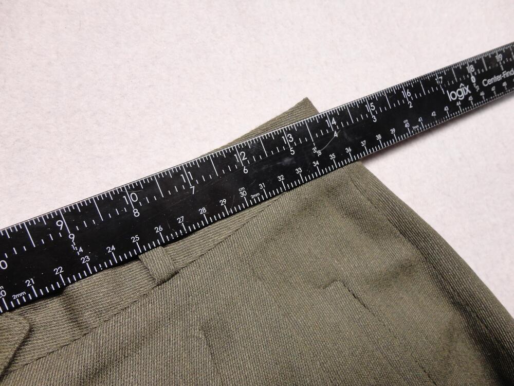 Lauren Ralph Lauren Pants Womens 8 Green Wool Twill Pleated Cuffed Lined Dress - Picture 5 of 8